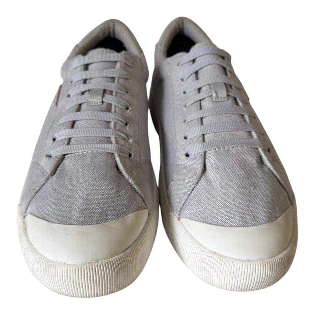 Dr Scholl's Time Off Grey Canvas Sneakers Cap Toe Wide Width Womens 10 W